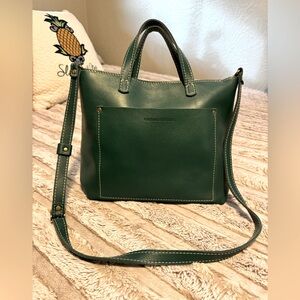 Portland Leather medium satchel, rare color Peacock